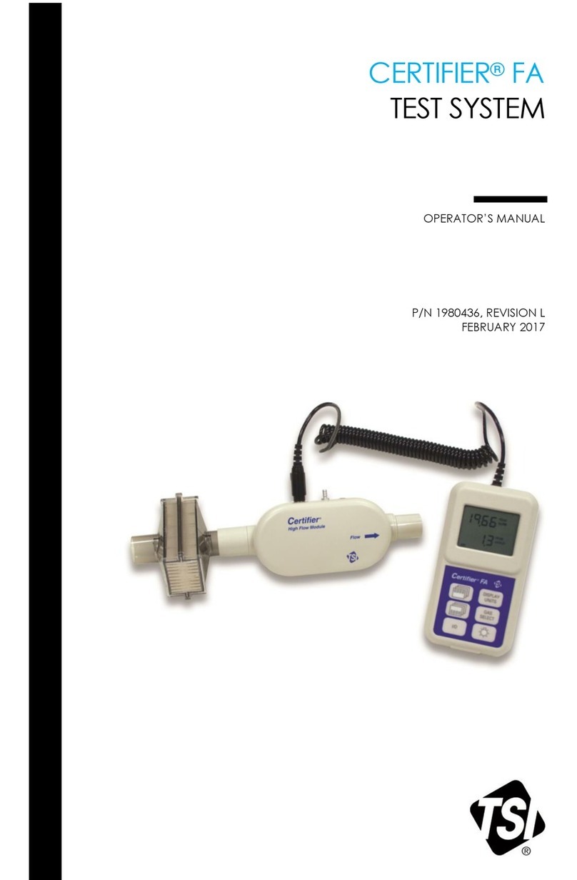 TSI Instruments CERTIFIER FA User manual