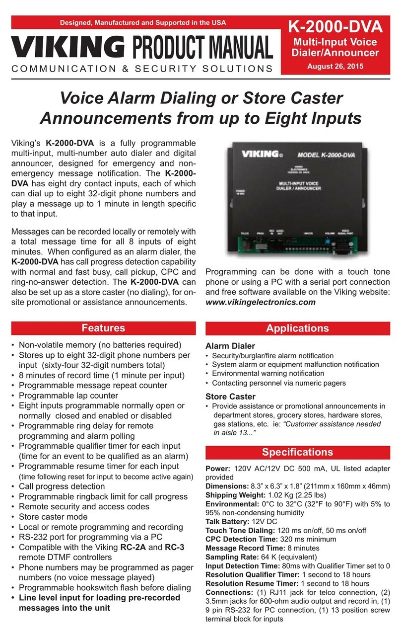 Viking K-2000-DVA product manual