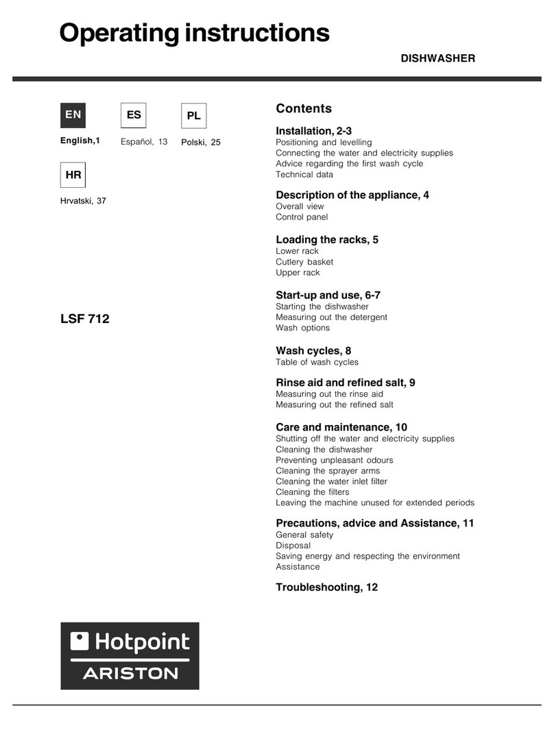 Hotpoint Ariston LSF 712 User manual