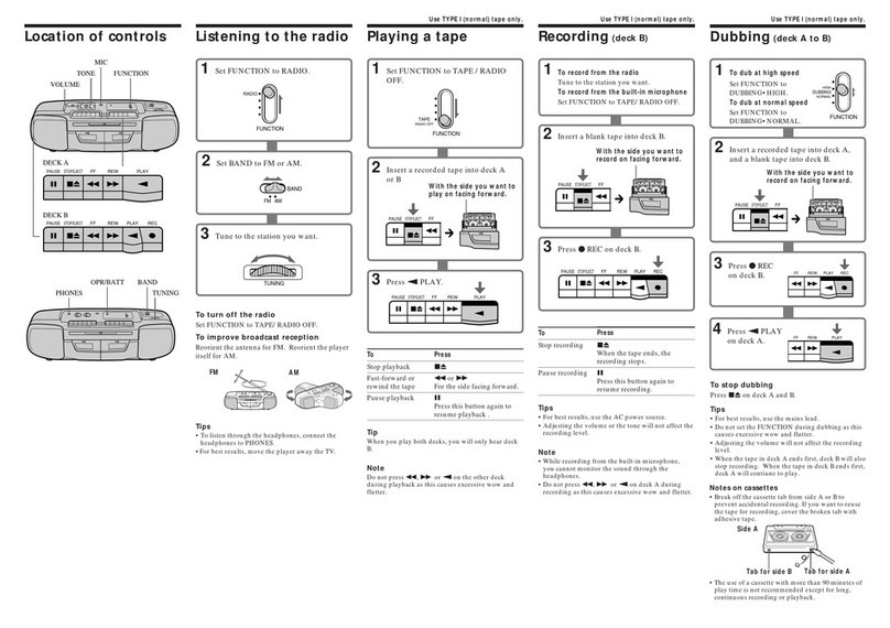 Sony CFS-W338 User manual Sony CFS-W338 User manual
