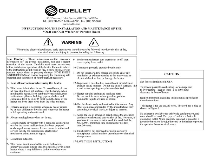 Ouellet OCH-WB Series User manual
