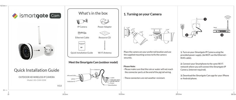 Ismartgate Cam iSG-CAM-02W Quick installation guide