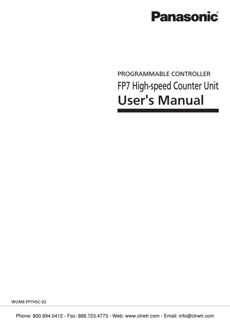 Panasonic FP7 Series User manual Panasonic FP7 Series User manual