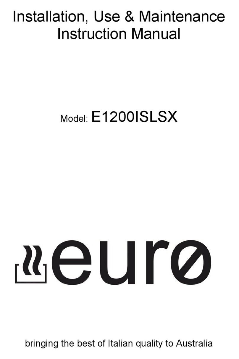 EURO E1200ISLSX Installation, use & maintenance instruction manual