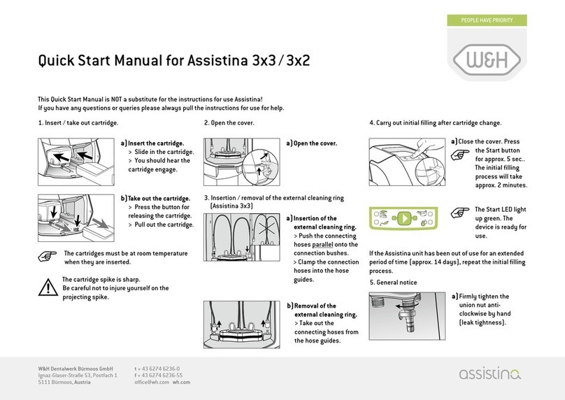 W&H Assistina 3x3 Quick start manual