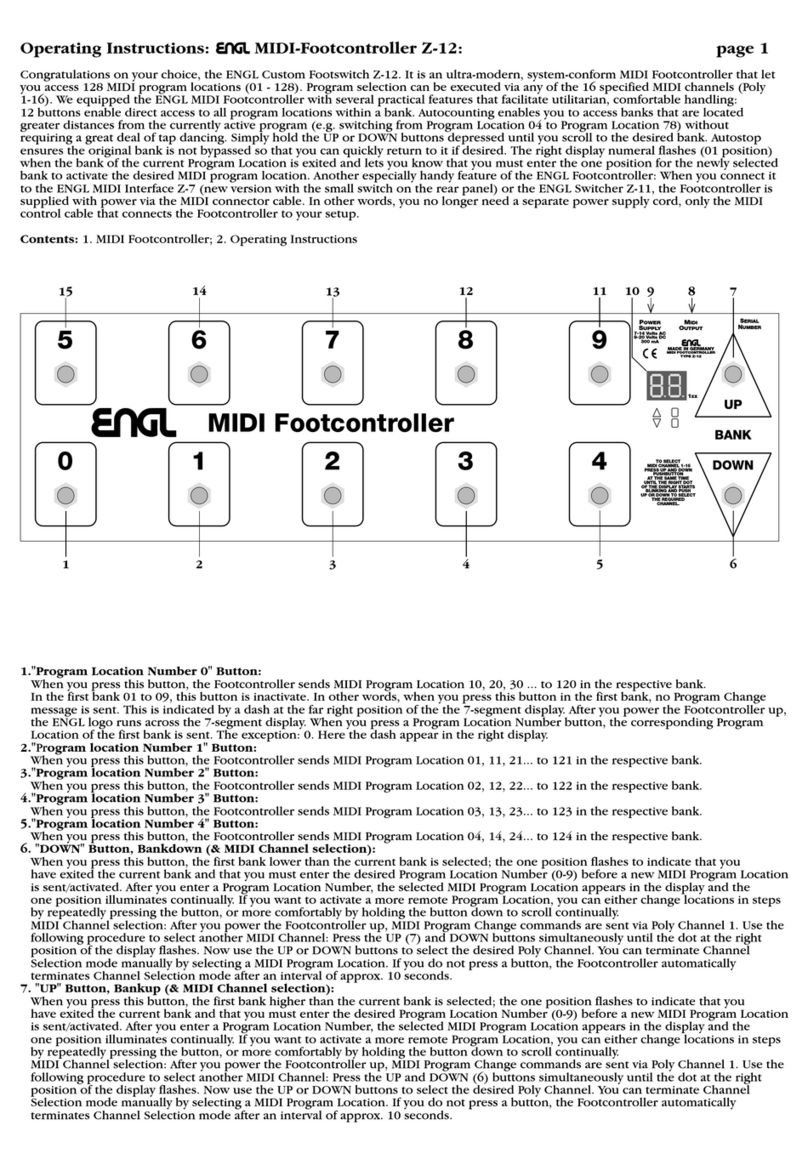 Engl Z-12 operating instructions