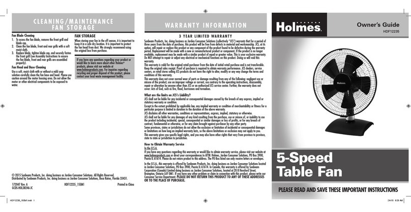 Holmes HDF12235 User manual