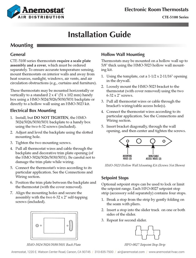 Anemostat CTE-5101 installation guide