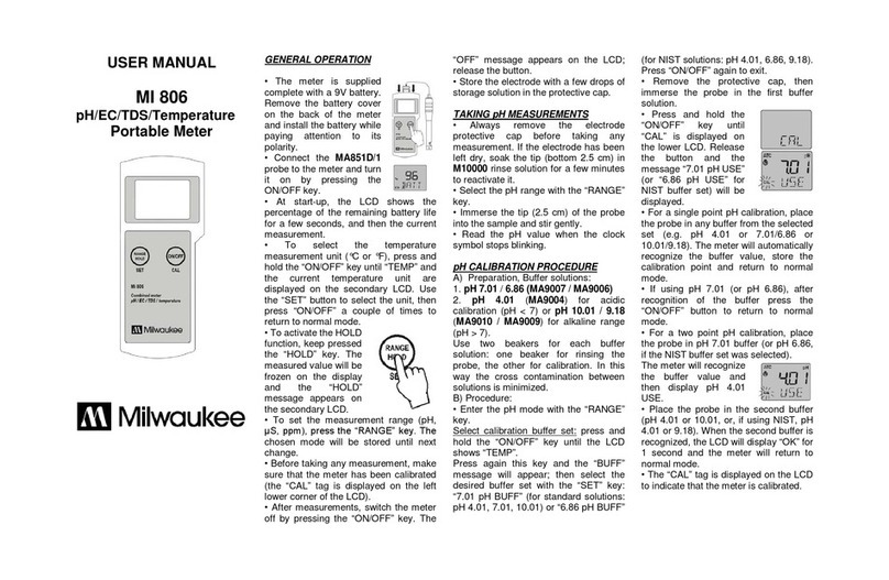 Milwaukee MI 806 User manual