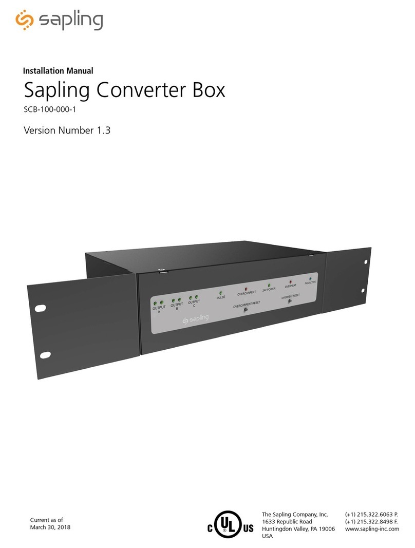 Sapling SCB-100-000-1 installation manual