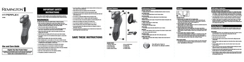 Remington HYPERFLEX XR1450 Use and care guide