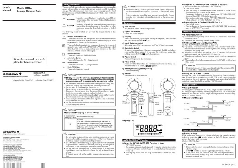 YOKOGAWA 30032A User manual