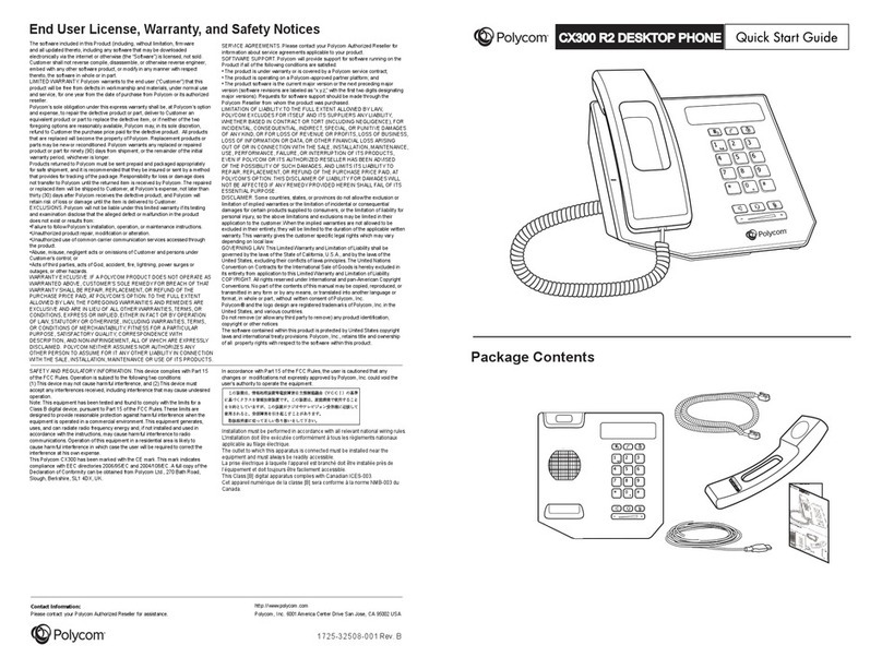 Polycom CX300 R2 User manual