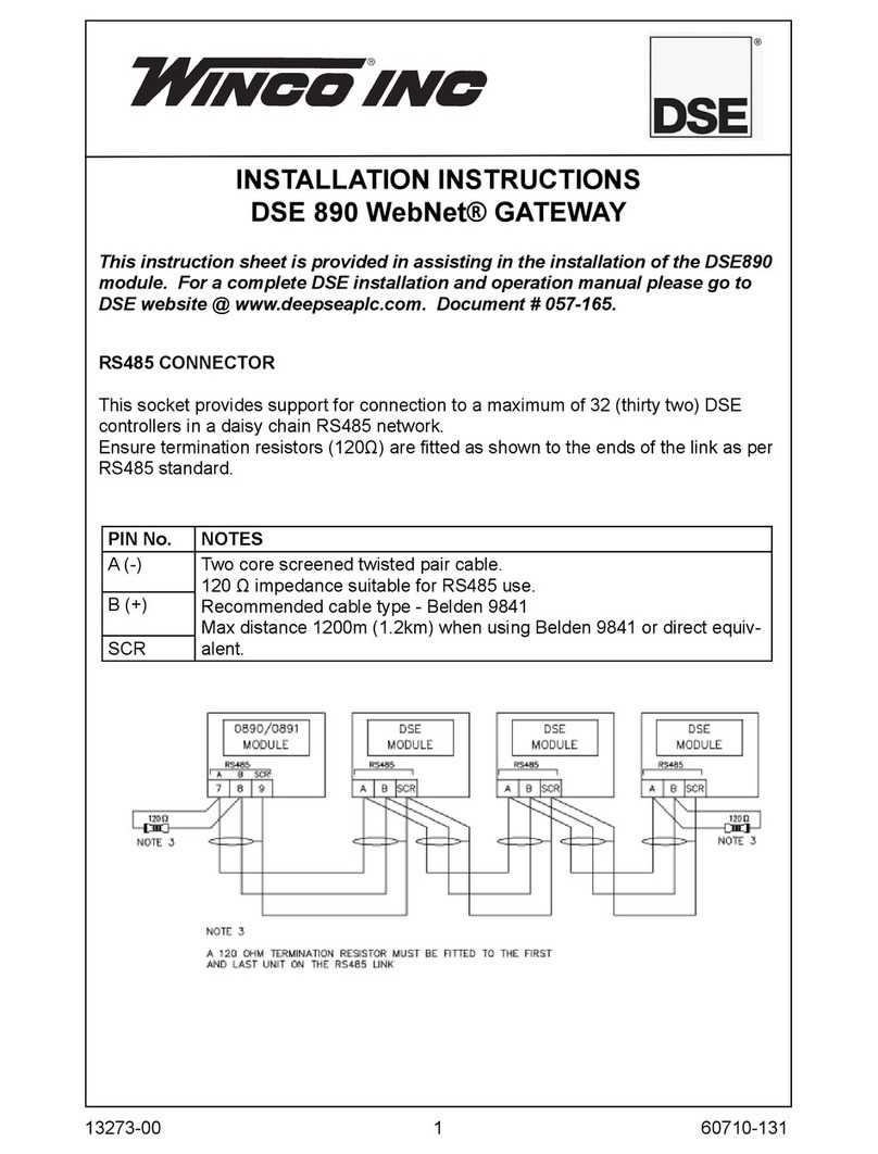 Winco DSE 890 WebNet installation instructions