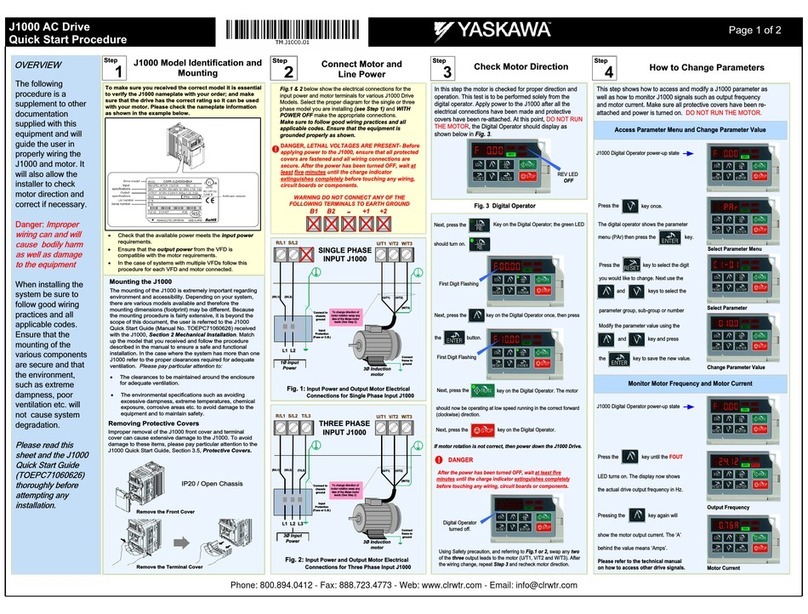 YASKAWA J1000 CIMR-JC series User manual