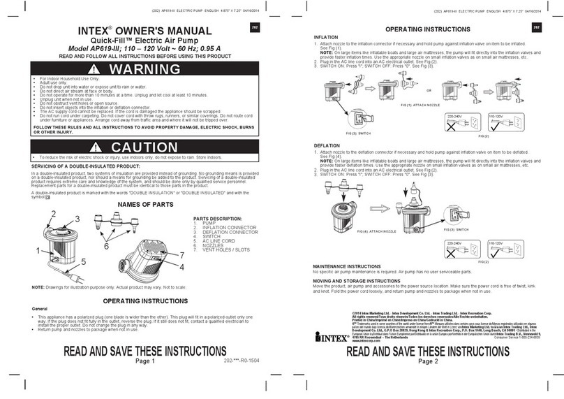 Intex Quick-Fill AP619-III User manual