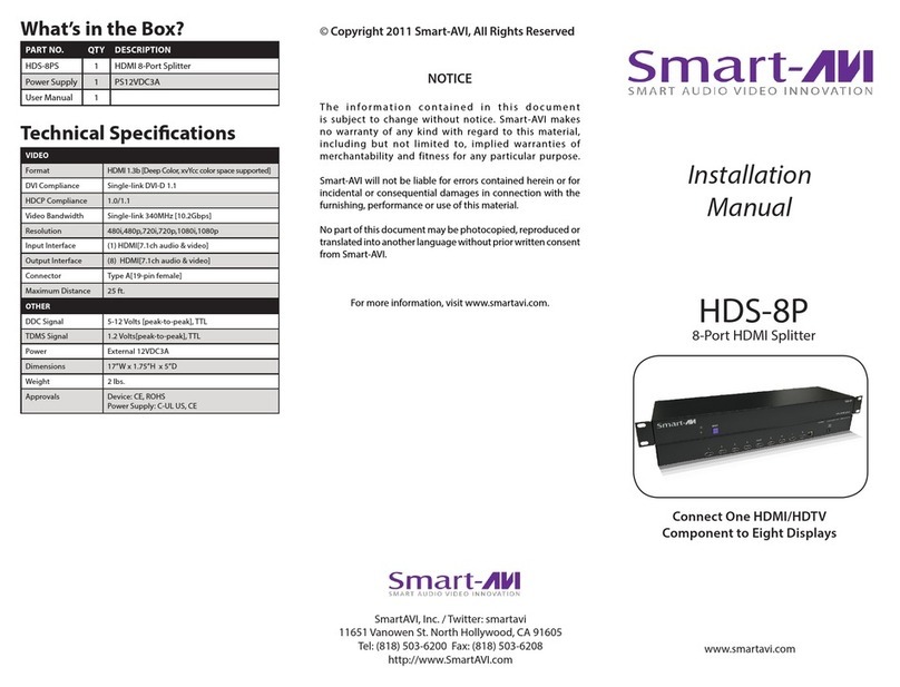 SMART-AVI HDS-8P User manual