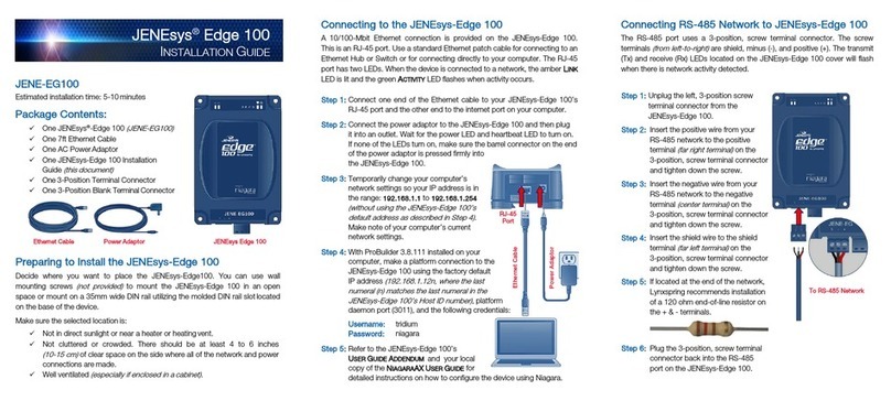 Lynxspring JENEsys Edge 100 installation guide