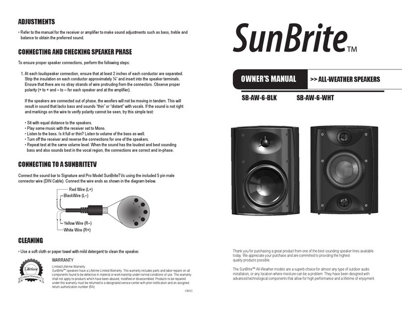 SunBriteTV SB-AW-6-BLK owner's manual