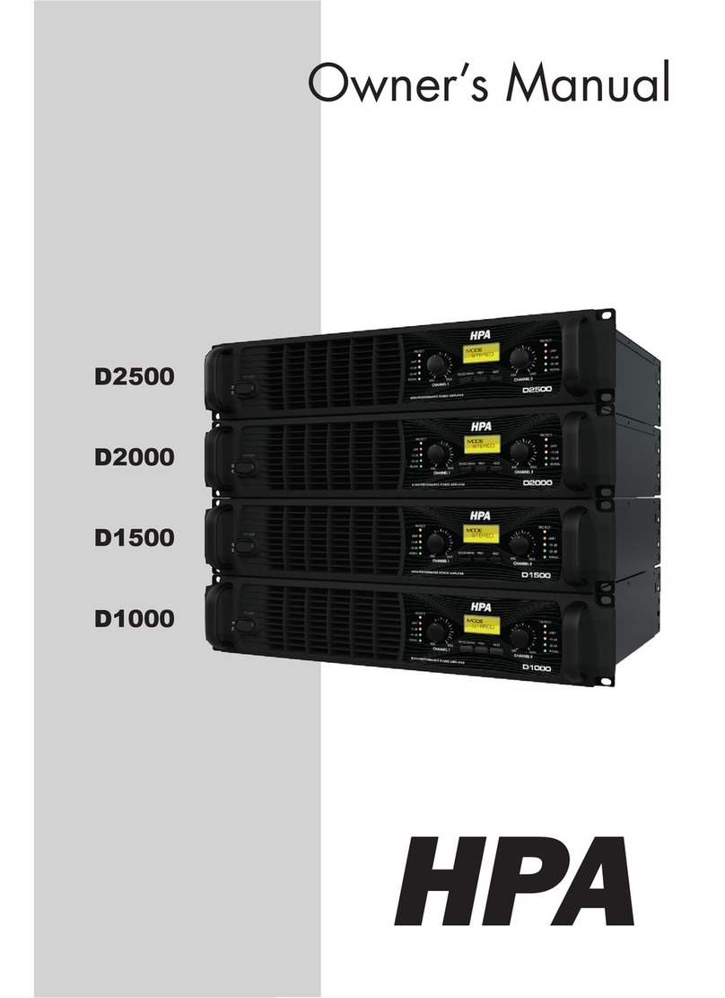 HPA D1500 owner's manual