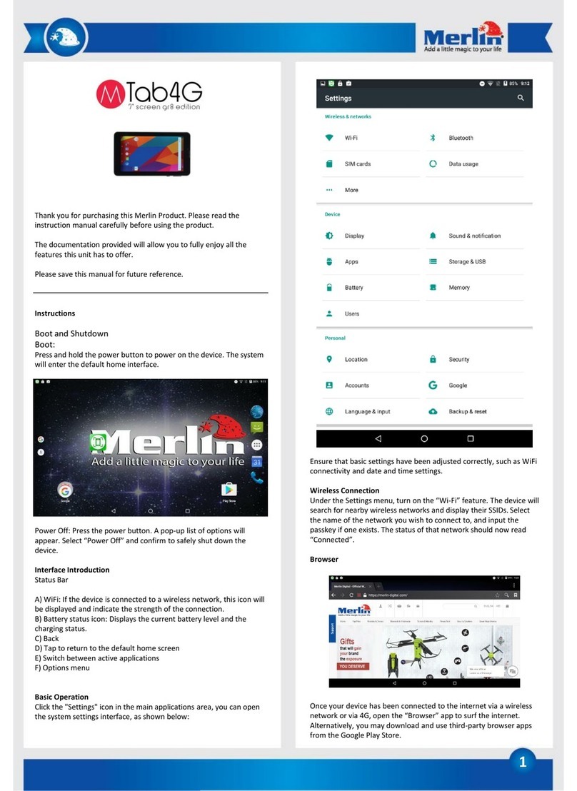 Merlin MTab4G User manual