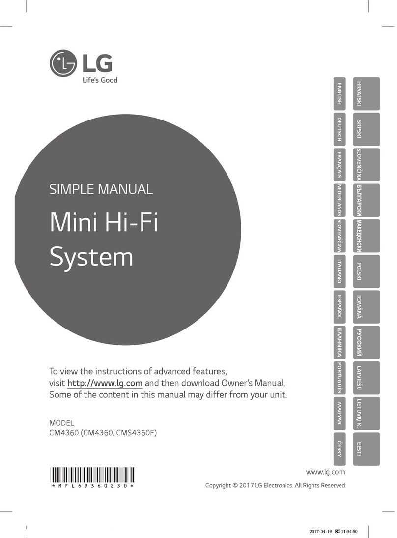 LG CM4360 Specification sheet