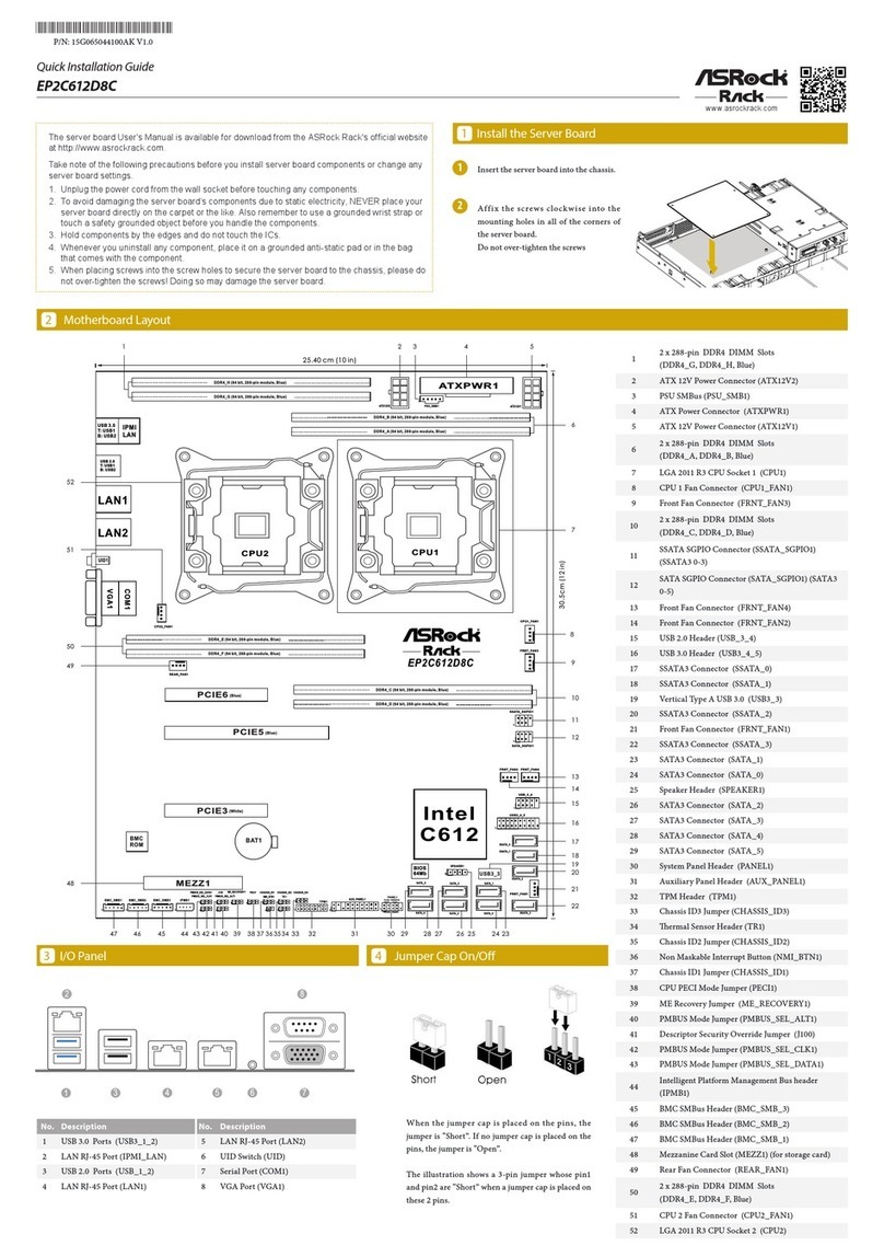 ASROCK Rack EP2C612D8C User manual