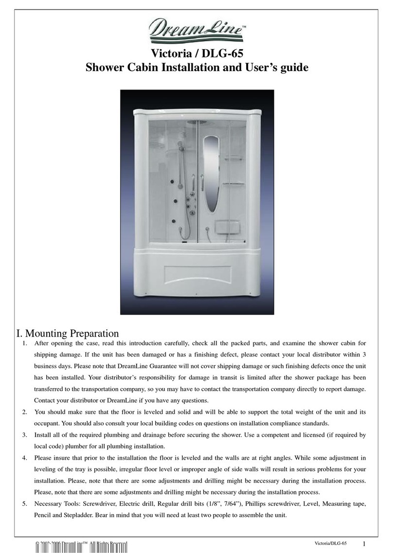 Dreamline Victoria Installation and user guide