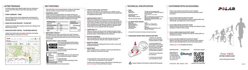 Polar Electro V800 User manual
