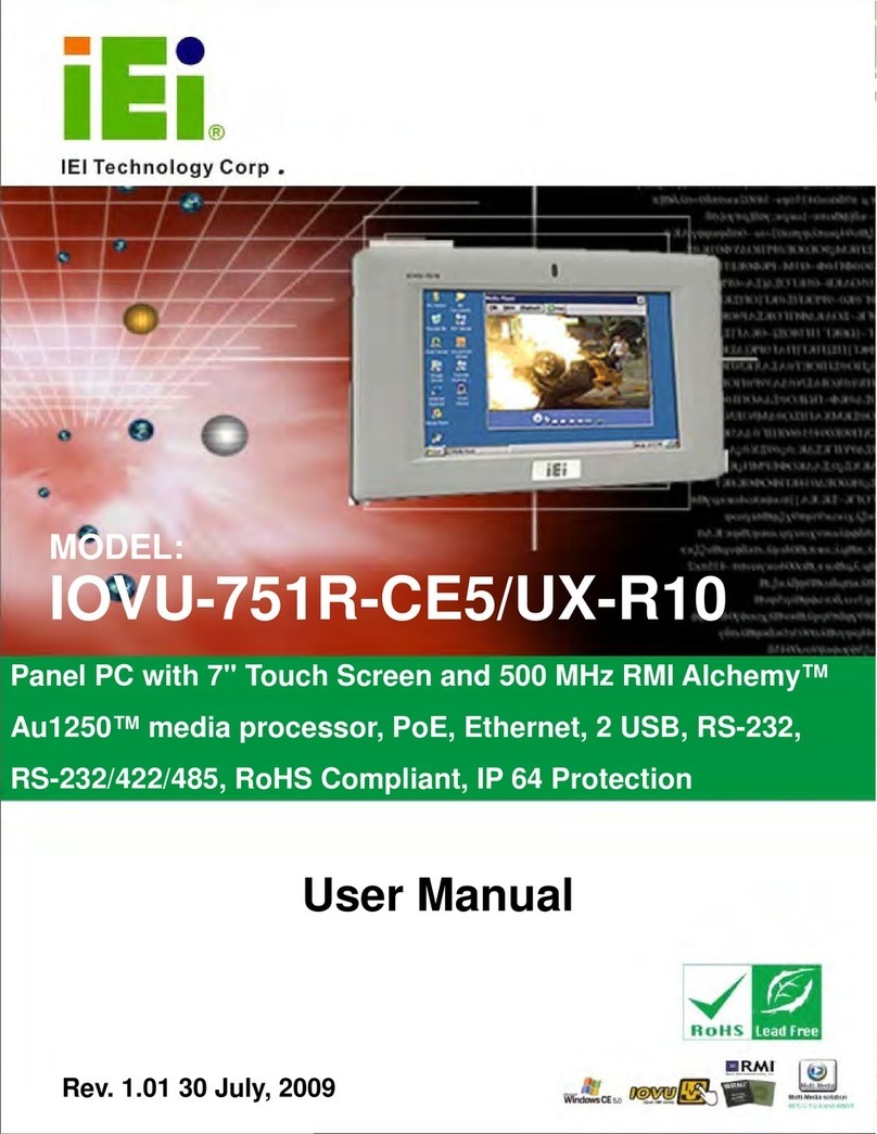 IEI Technology IOVU-751R-CE5/UX-R10 User manual