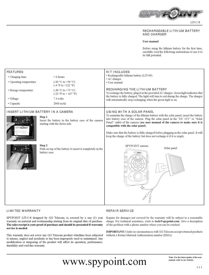 Spypoint LIT-C-8 User manual