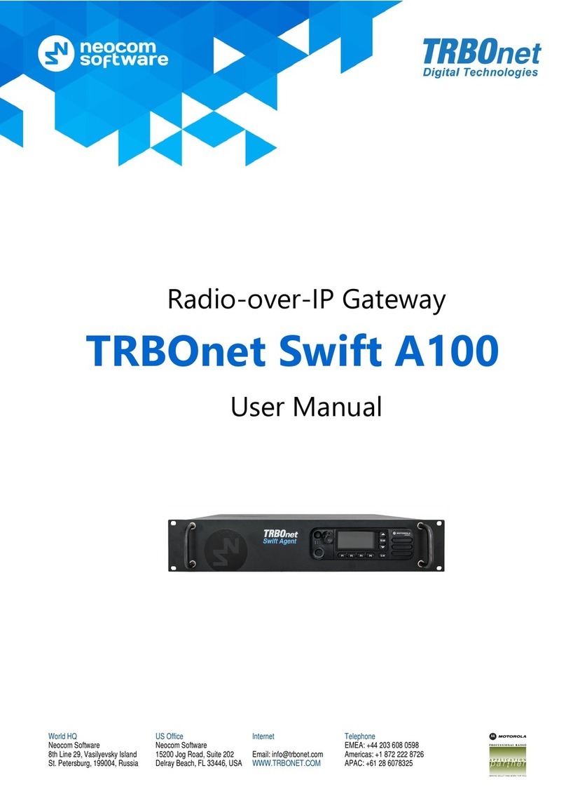 TRBOnet Swift A100 user manual
