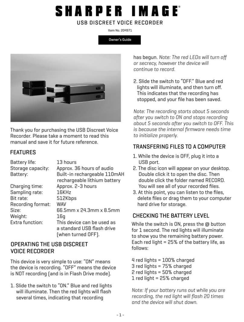 Sharper Image 204971 owner's guide