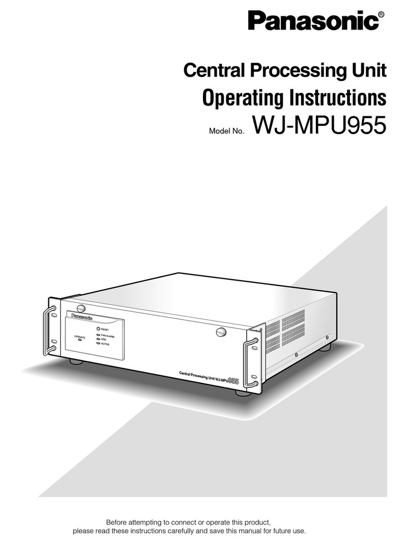 Panasonic WJMPU955 - PROCESSING UNIT - TMU User manual