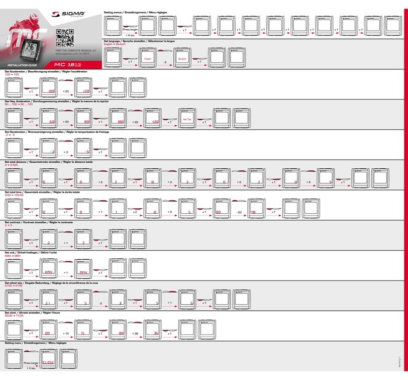 Sigma MC 1812 installation guide