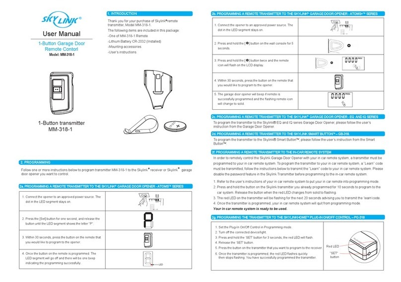 SkyLink MM-318-1 User manual
