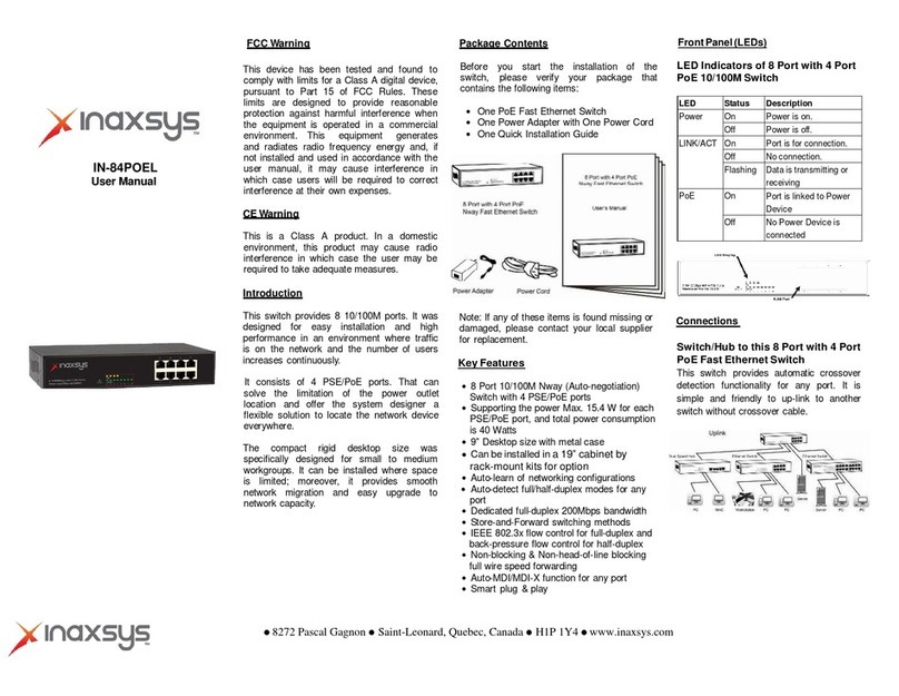 Inaxsys IN-84POEL User manual