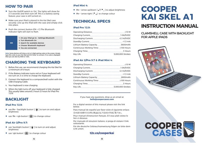 Cooper Cases KAI SKEL A1 User manual