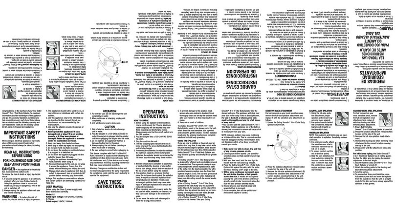 Conair E4 User manual
