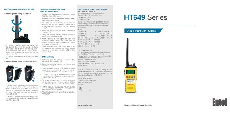Entel HT649 Series Quick start user guide