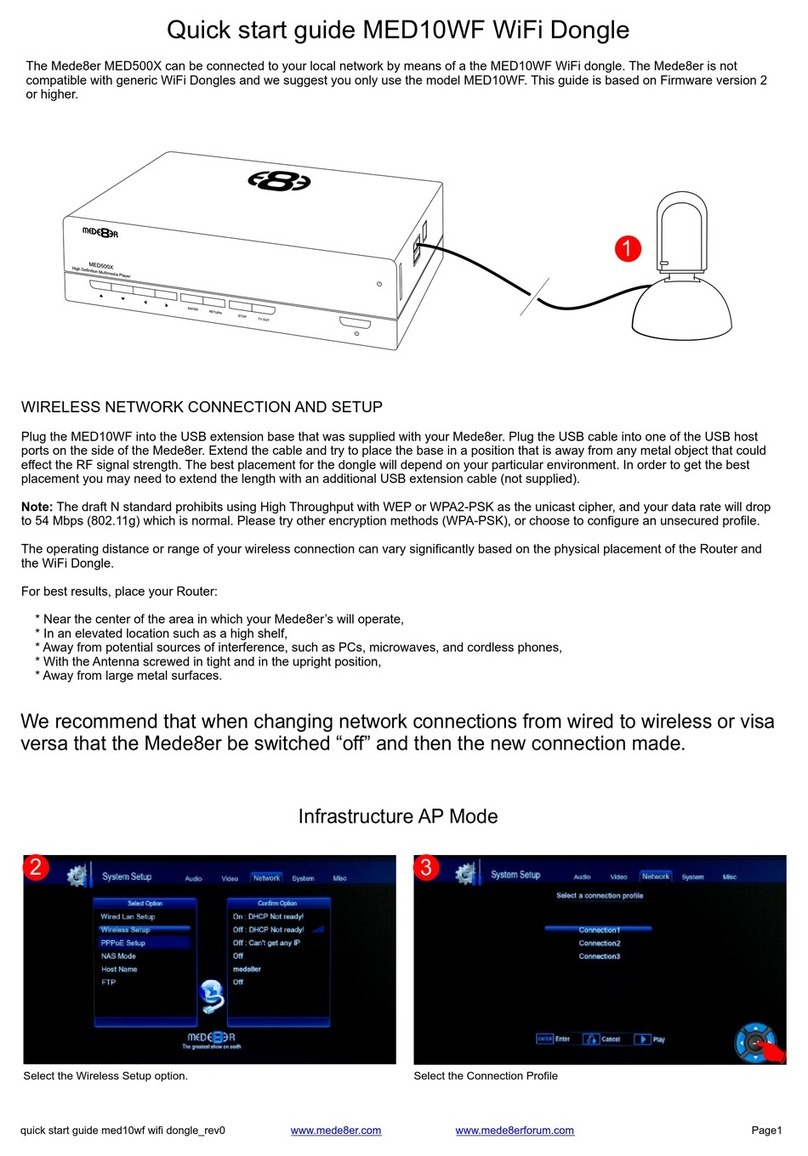 Mede8er MED10WF quick start guide