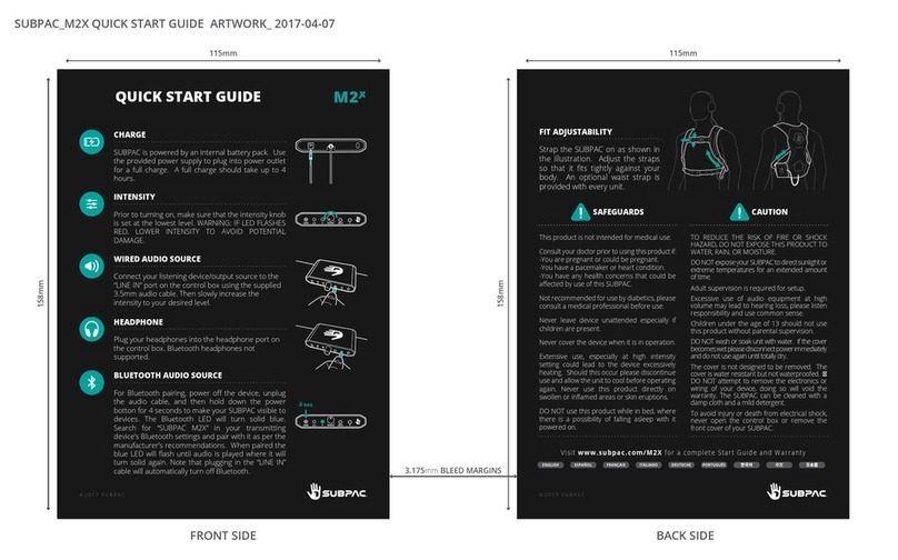 Subpac M2X User manual
