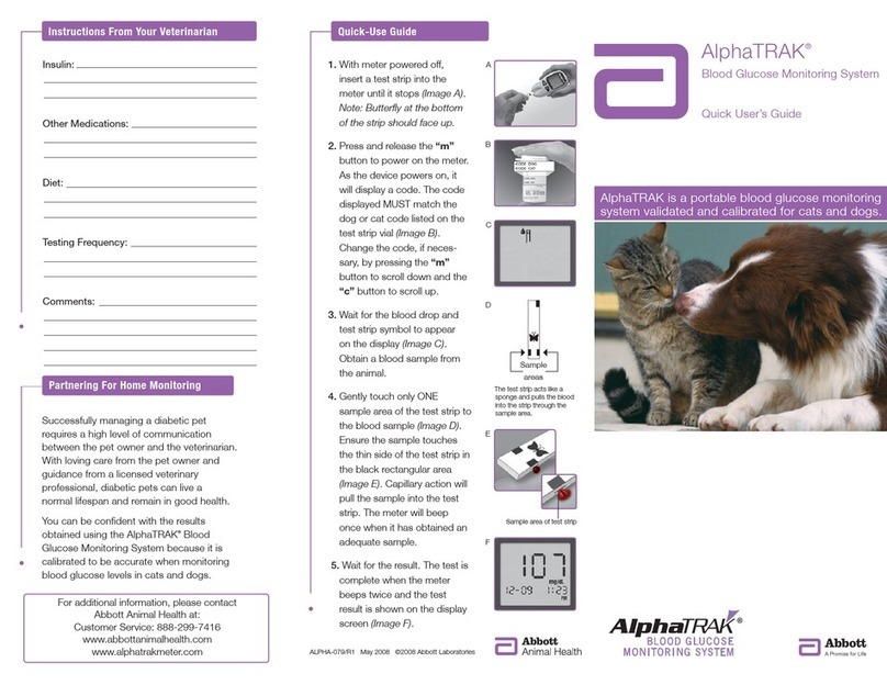 Abbott AlphaTrak Instruction manual