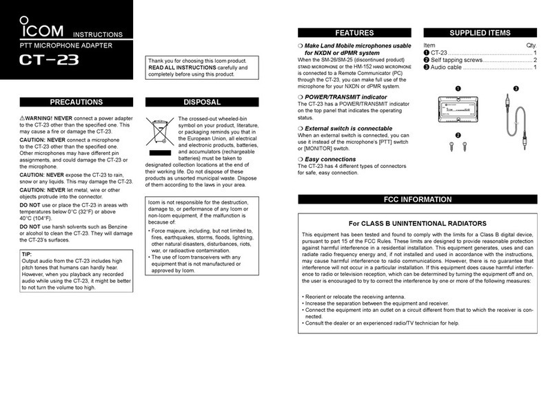 Icom CT-23 instructions