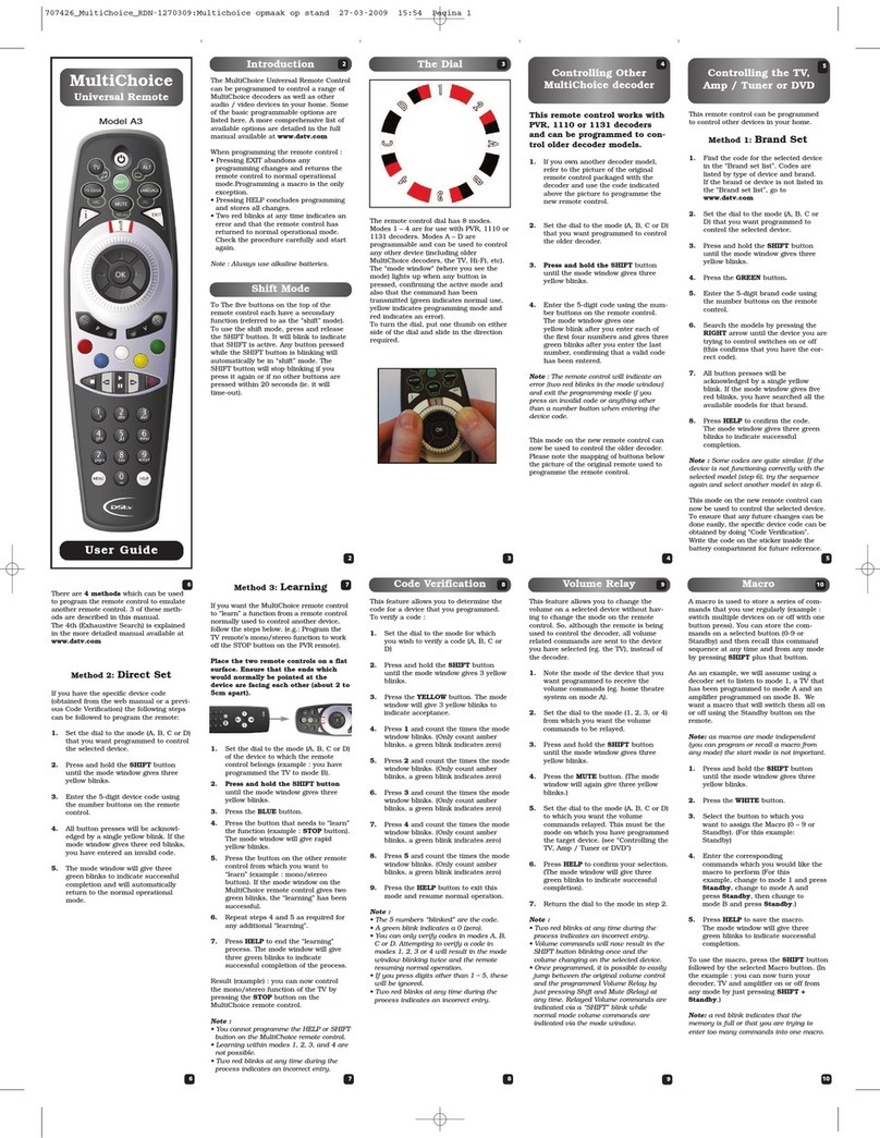 MultiChoice A3 User manual