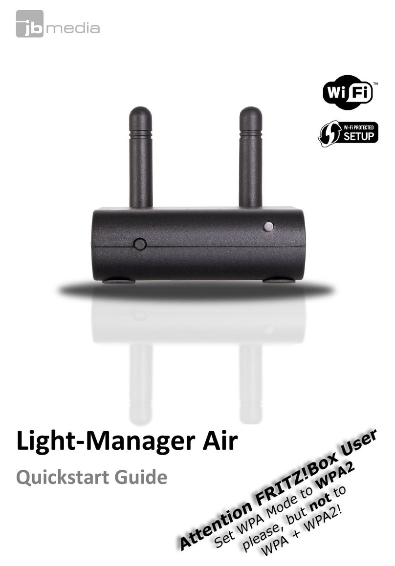 jb media Light-Manager Air User manual