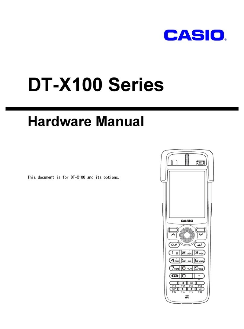 Casio DT-X100-10E Hardware manual