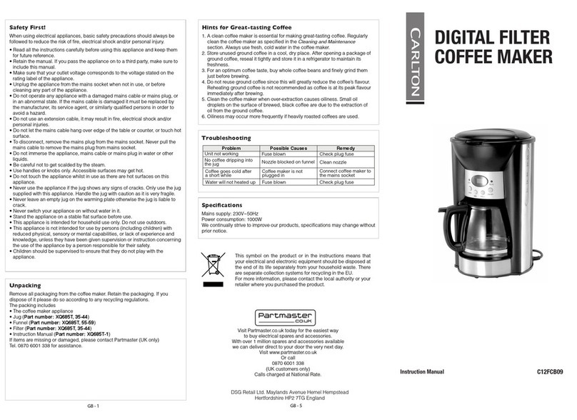 Carlton C12FCB09 instruction manual