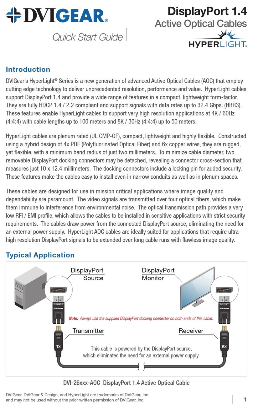 DVIGear DVI-26xxx-AOC quick start guide
