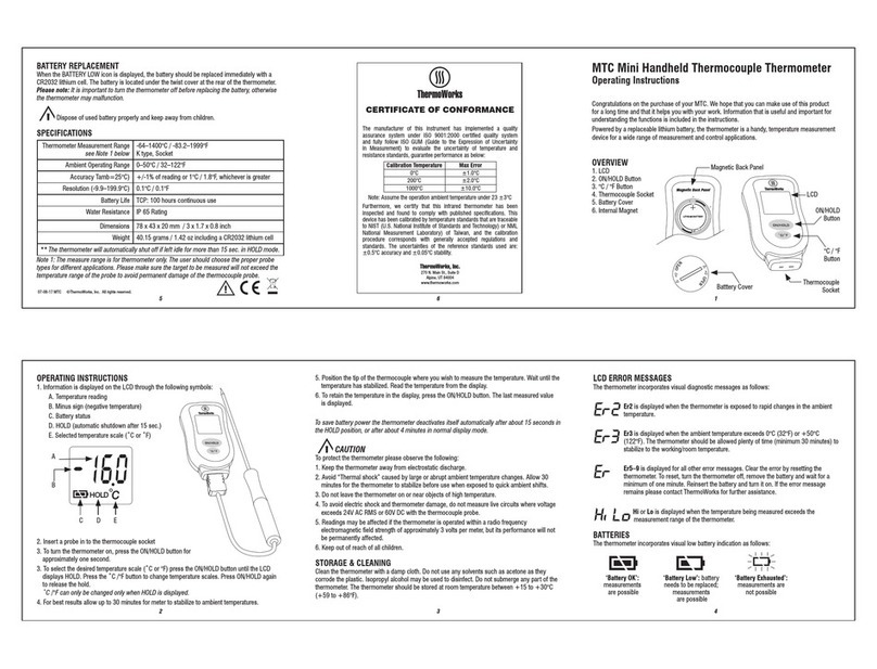 ThermoWorks MTC User manual